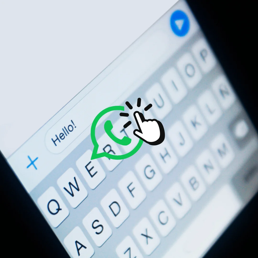 Website homepage with a floating WhatsApp chat button for instant customer messaging