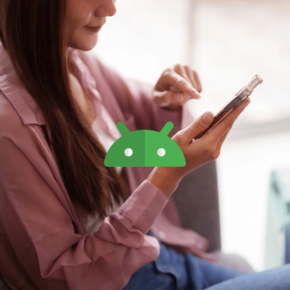 Android phone displaying eSIM setup screen with QR code activation